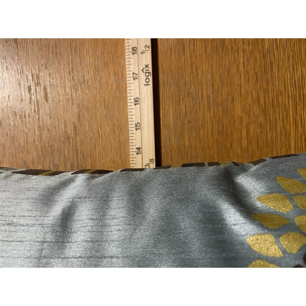 Pier 1 Imports Silver‎ Decorative Pillow Yellow Sun Flower 14